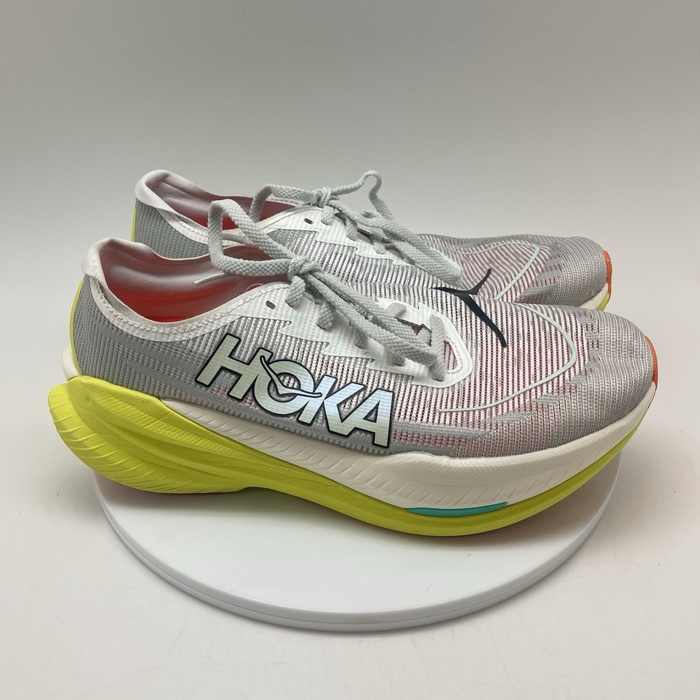 Hoka One One Sneakers Mens 9.5 D Mach X 2 1155119 FCT White Running Shoes‎